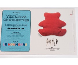 Les Chochottes Le nounours coussin emplâtre enfant à base de grains de lin