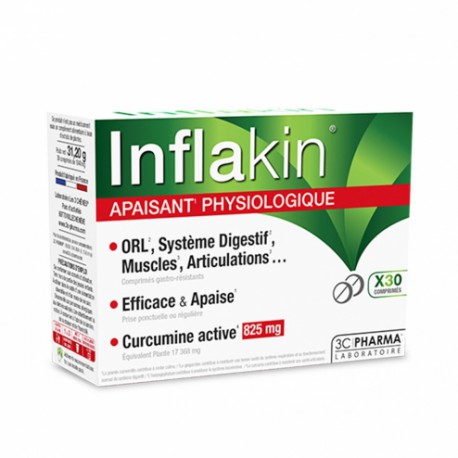 3C PHARMA INFLAKIN APAISANT PHYSIOLOGIQUE 30 COMPRIMES