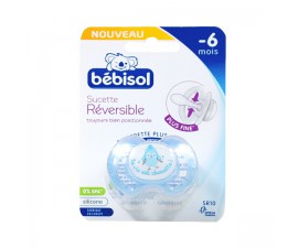 Bébisol Sucette Réversible "La Vie est Chouette" Rose -6m