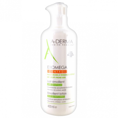 A-DERMA - EXOMEGA CONTROL - Lait Émollient, 400ml