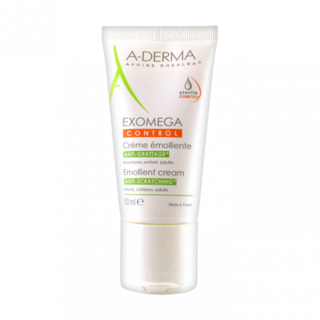 A-DERMA - EXOMEGA CONTROL - Crème Émolliente Anti-Grattage, 400ml