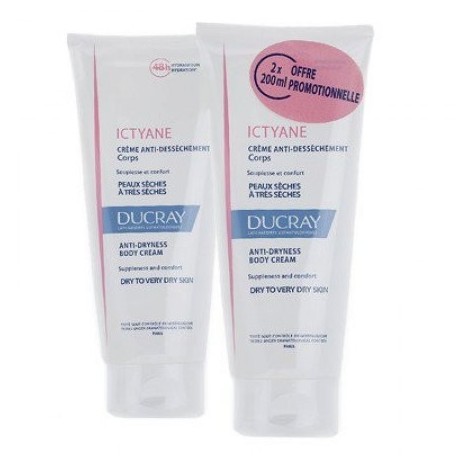 Ictyane Crème anti-dessèchement corps - Lot de 2x200ml