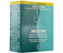 Akileine SOIN VERT galets de bain deo effervescents, 7 galets