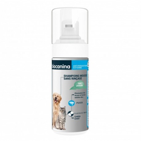 BIOCANINA Shampoing mousse sans rinçage pour chien et chat