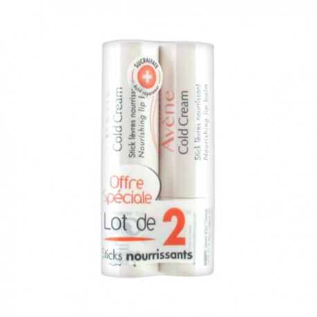 AVENE Cold Cream Stick Lèvres Lot de 2 x 4g