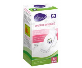 UNYQUE SERVIETTES 100% COTON DOUCEUR MATERNITE*10