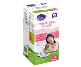 UNYQUE 100% COTON SERVIETTES PREMIERS JOURS MATERNITE*12