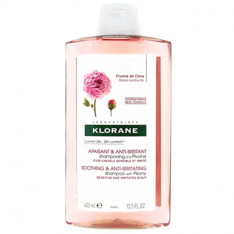 Klorane shampooing Apaisant cuir chevelu irrité Pivoine 400ml