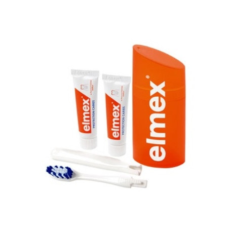 ELMEX Set Dentaire Voyage 2 tubes de dentifrices 12ml + 1 brosse à dent
