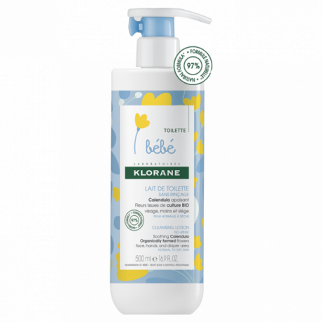 KLORANE BEBE Lait de toilette sans rinçage au calendula 750ml