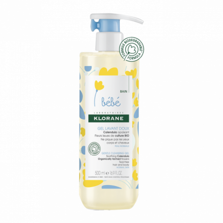 KLORANE BEBE Gel lavant doux au Calendula 500ml