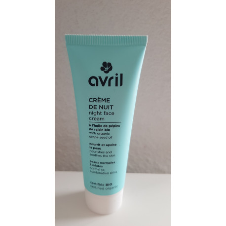 AVRIL Crème de nuit BIO peaux normales et mixtes 50ml