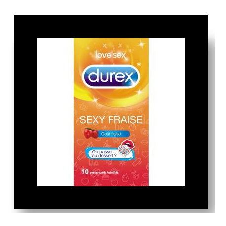 DUREX SEXY FRAISE 10 PRESERVATIFS