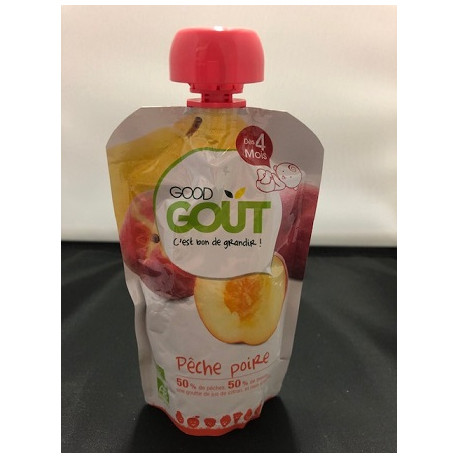 GOOD GOUT Compete gourde pêche poire 120g