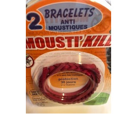 BRACELETS ANTI MOUSTIQUES MOUSTI'KILL pack de 2 BLEU