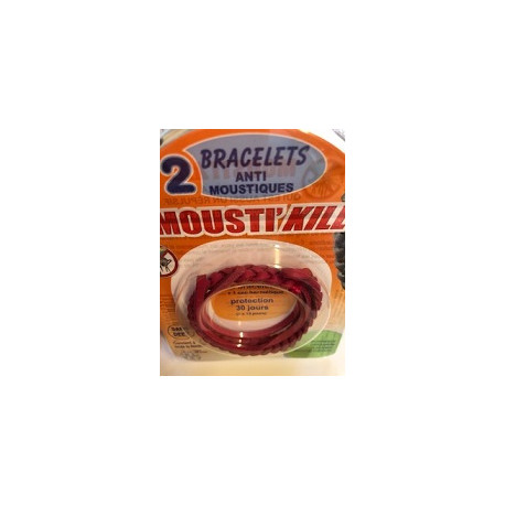 BRACELETS ANTI MOUSTIQUES MOUSTI'KILL pack de 2 BLEU