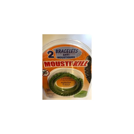 BRACELETS ANTI MOUSTIQUES MOUSTI'KILL pack de 2 ROSE