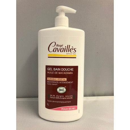 ROGE CAVAILLES Gel Bain et Douche Surgras Actif Amande Verte 1 L