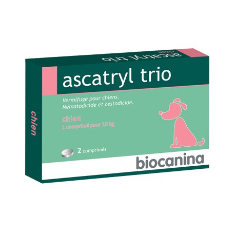 Ascatryl trio chiens 2 comprimés
