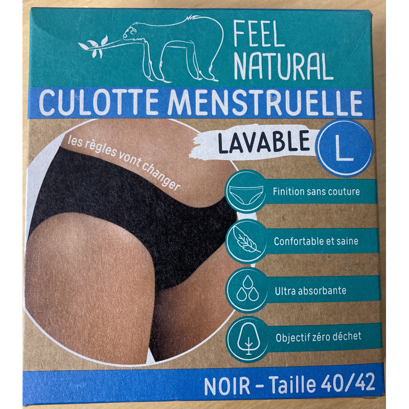 Feel Natural Culotte menstruelle lavable ultra absorbante taille M