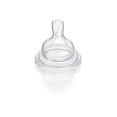 Avent tétine classic 0 mois + 1 trou débit nouveau né x2