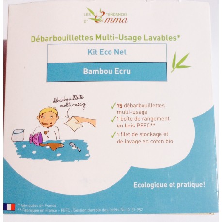 Débarbouillettes multi usage lavables