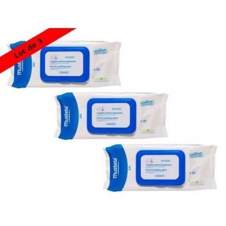 Lingettes dermoapaisantes parfumées - lot de 3 paquets (2 achetés, 1 offert)