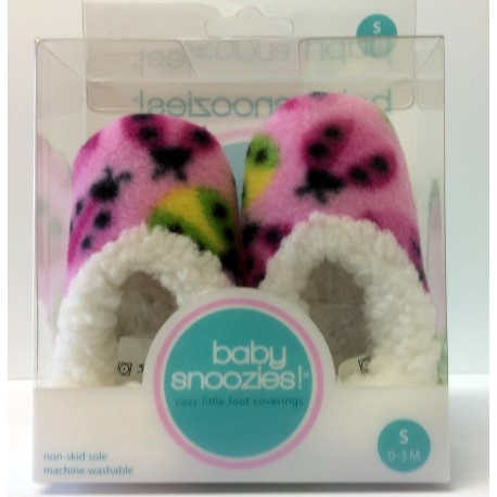 Chaussons Baby snoozies - ROSE FONCE Coccinelles - taille S