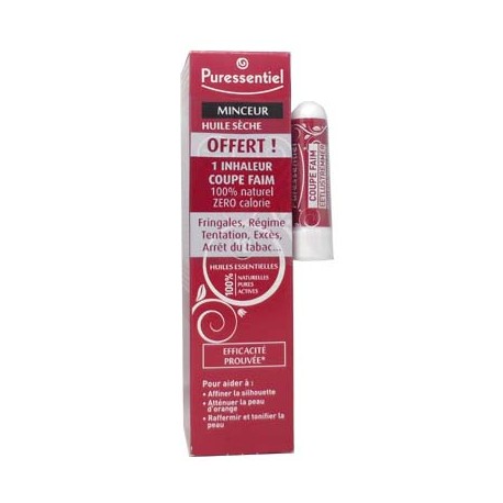 Huile sèche minceur aux 18 huiles essentielles avec inhalateur coupe faim offert