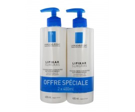 Lipikar Surgras douche crème concentrée anti-dessèchement - lot de 2 de 400 ml