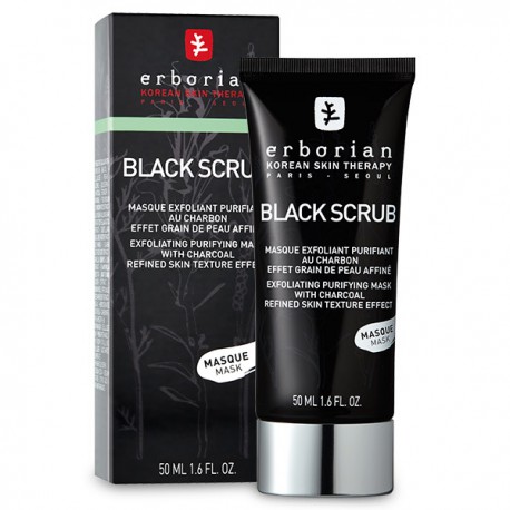 Black scrub masque exfoliant purifiant au charbon