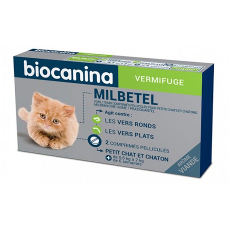 Milbetel 4 mg/10 mg comprimés pelliculés pour petits chats et chatons