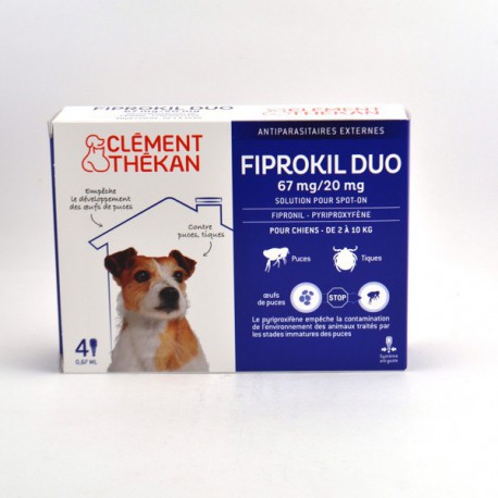 CLEMENT THEKAN Fiprokil Duo 67 mg/20 mg, Pour Chiens de 2 à 10 kg