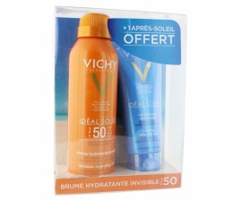 IDEAL SOLEIL BRUME HYDRATANTE INVISIBLE SPF50 200ML + APRES-SOLEIL OFFERT 100ML